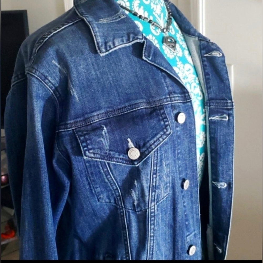 Distressed Denim Jacket - Picture 3 of 5